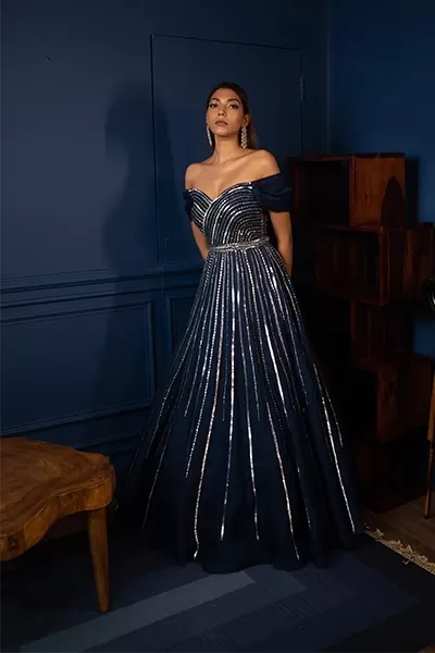 Asteroid cocktail gown